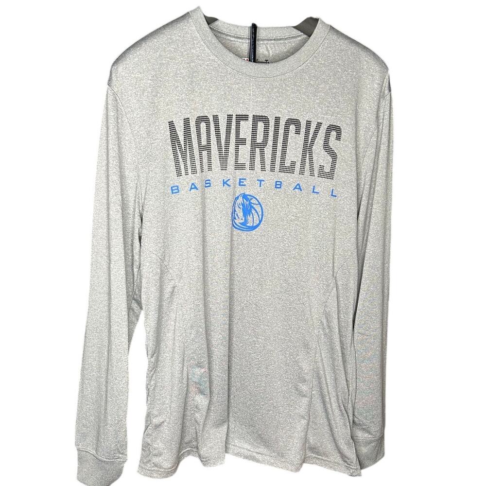 NBA Ultra Game Dallas Mavericks basketball gray long sleeve men's size M shirt